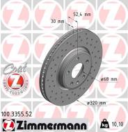 100.3355.52 ZIM - TARCZA HAMULCOWA PRZÓD AUDI 