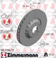 100.3386.75 ZIM - TARCZA HAMULC. AUDI A6  18- PRZÓD ZIMMERMANN