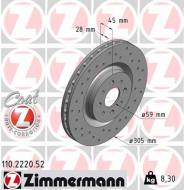 110.2220.52 ZIM - TARCZA HAMULC. ALFA ROMEO MITO  08- PRZÓ