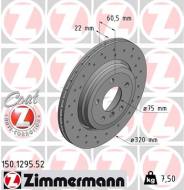 150.1295.52 ZIM - TARCZA HAMULC. BMW 3 E46  99-06 TYŁ WENT