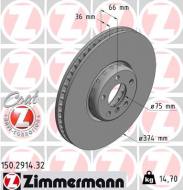 150.2914.32 ZIM - TARCZA HAMULC. BMW 7 F01,F02, F03,F04  08- LP ZIMMERMANN