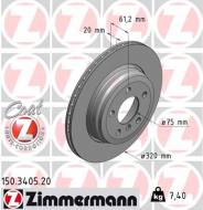 150.3405.20 ZIM - TARCZA HAMULC. BMW 5 E60 03-10 TYŁ 