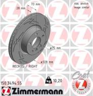 150.3494.55 ZIM - TARCZA HAMULC. BMW X3 F25  11- PP ZIMMERMANN