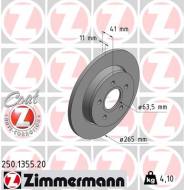 250.1355.20 ZIM - TARCZA HAMULC. FORD FOCUS II  04- TYŁ 