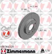 400.3643.20 ZIM - TARCZA HAMULC. MERCEDES W169 A-KLASA  04