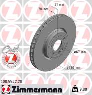 400.5542.20 ZIM - TARCZA HAMULC. MERCEDES W177 A-KLASA  18- PRZÓD ZIMMERMANN