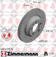 460.4519.20 ZIM - TARCZA HAMULC. PORSCHE PANAMERA 16- PT ZIMMERMANN