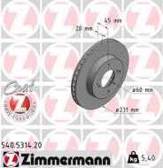 540.5314.20 ZIM - TARCZA HAMULC. SUZUKI IGNIS III  16- PRZÓD ZIMMERMANN