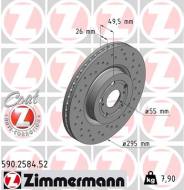 590.2584.52 ZIM - TARCZA HAMULC. TOYOTA AVENSIS  03-09 WEN