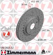 590.2825.52 ZIM - TARCZA HAMULC. TOYOTA RAV 4 IV  12- PRZÓD ZIMMERMANN