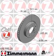 610.1195.20 ZIM - TARCZA HAMULC. VOLVO 850  94-96, S70  97