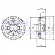 BF324 DELPHI - BĘBEN HAMULCOWY 180 X 80  1.1-1.6 ,1.9D 