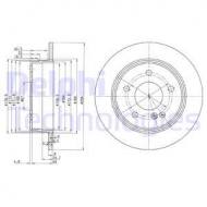 BG2761 DELPHI - TARCZA HAMULCOWA TYLNA Ý258.2*8.9 