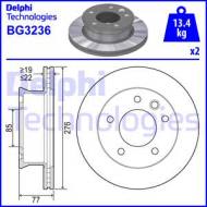 BG3236 DELPHI - TARCZA HAMULCOWA PRZEDNIA WENTYLOWANE  276*22 5-ŚRUB    PAKO