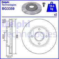 BG3359 DELPHI - TARCZA HAMULCOWA PRZEDNIA ZAMIANA NA BG3359C