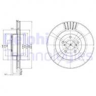 BG3413 DELPHI - TARCZA HAMULCOWA PRZEDNIA 2.0 TURBO 