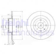 BG3556 DELPHI - TARCZA HAMULCOWA TYLNA 