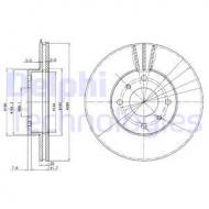 BG3596 DELPHI - TARCZA HAMULCOWA PRZEDNIA ZAMIANA NA BG3596C!!!!