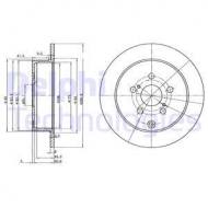 BG3822 DELPHI - TARCZA HAMULCOWA TOYOTA CELICA. PRIUS 