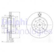 BG3839 DELPHI - TARCZA HAMULCOWA PRZEDNIA 1.2/1.3 JTD ŚR.240/20