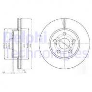 BG4269 DELPHI - TARCZA HAMULCOWA Toyota TOYOTA PRIUS 