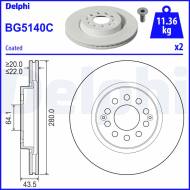 BG5140C DELPHI - TARCZE HAMULCOWE POKRYWANE 